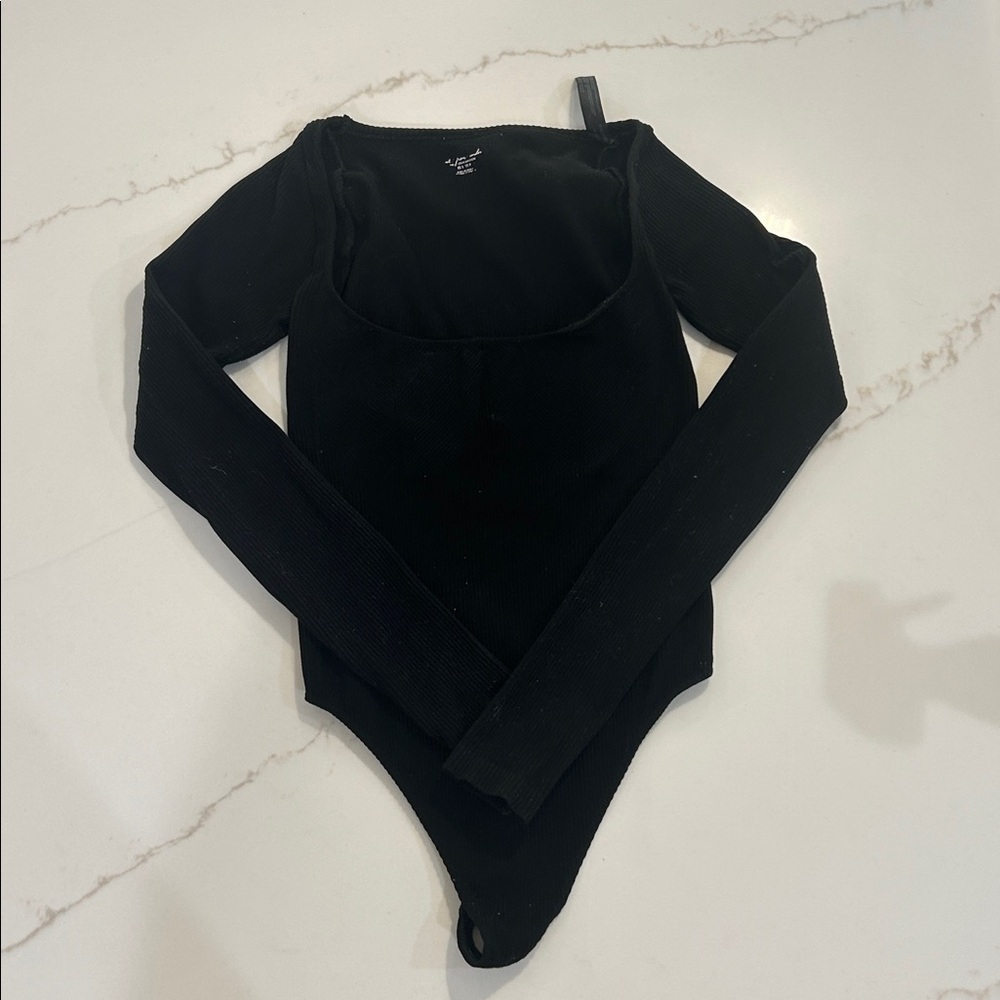 Urban Outfitters Black Ribbed Body Suit
